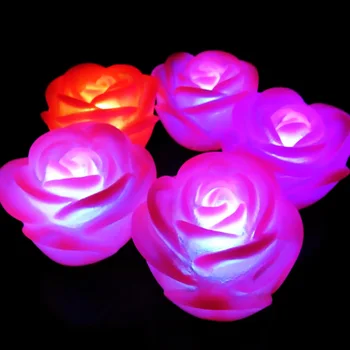 

Colourful Gradual Change Rose Night Lamp Flower Shape Novelty Lighting for Room Decoration Dozzlor LED Night Light