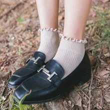 Модные женские носки; Милые однотонные повседневные теплые дышащие носки до щиколотки; ENA88