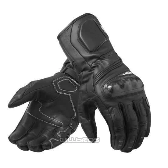

Motorbike Scooter MTB Bike Riding Black RSR 3 Long Leather Glove Street Moto Gloves For Men