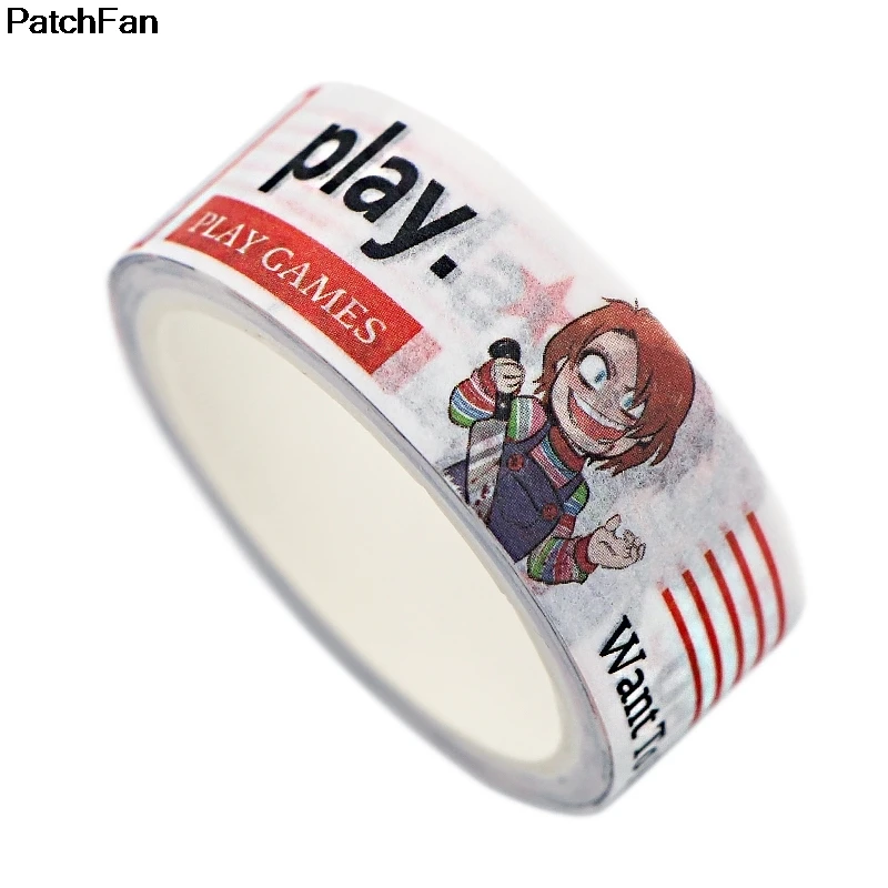 20 шт./лот Patchfan детская игра фильм ужасов DIY Скрапбукинг Клей Васи бумага маскирующая Лента Печатный узор наклейка A2667