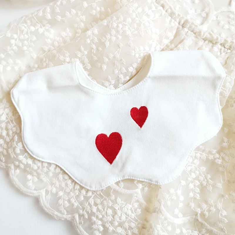 Baby Boy Cartoon Bib Baby Embroidered Cotton Saliva Towel Baby Girl All-match Fake Collar Bib Pocket Soft Kids Stuff (4)