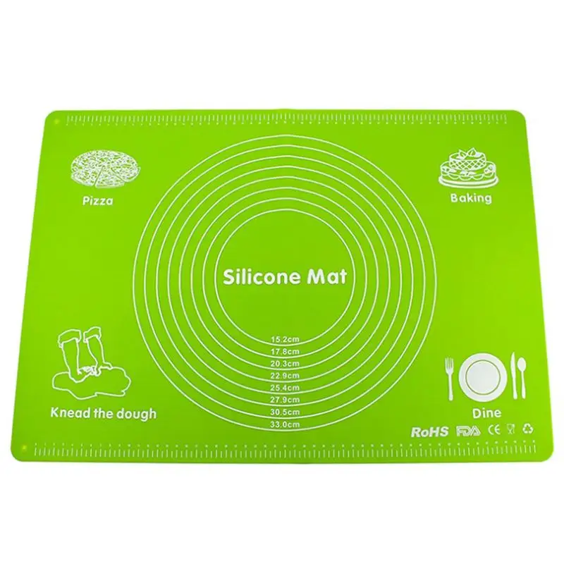 LIXF зеленый силиконовый коврик для выпечки антипригарный коврик машина для теста для пиццы кондитерский кухонный гаджет инструменты для приготовления пищи посуда коврик для выпечки коврик