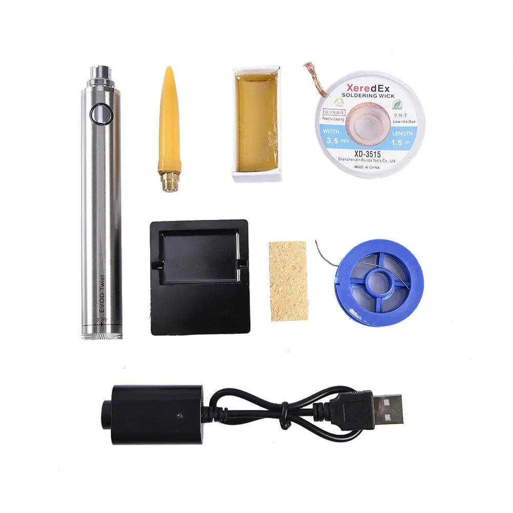 5 в 8 Вт Мини Портативный беспроводной паяльник ручка комплект для спайки перезаряжаемая батарея паяльник и USB паяльный инструмент#40