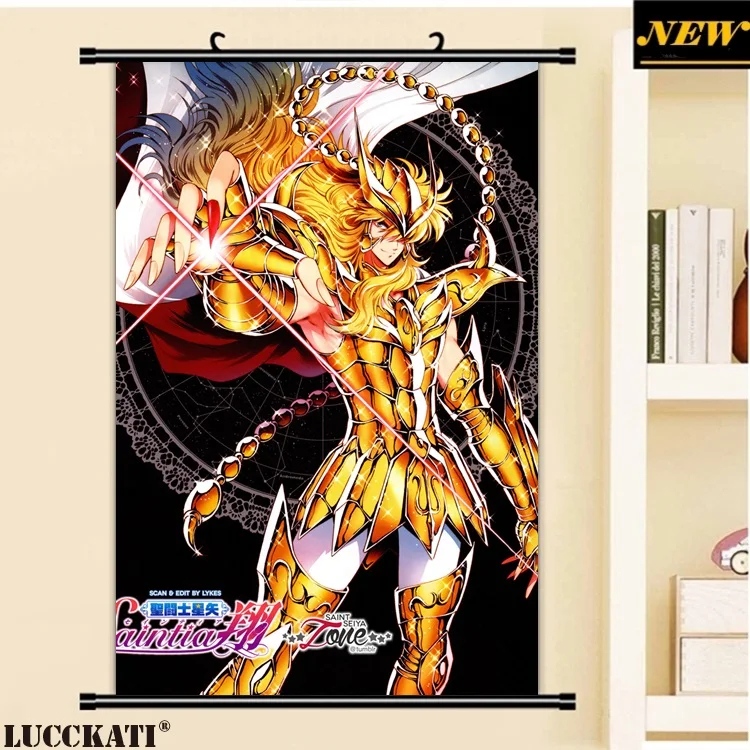 40X60 см sainto Seiya "Рыцари зодиака" Seinto Seiya cameltoe мультфильм аниме Настенная картина плакат прокрутка холст живопись - Цвет: D