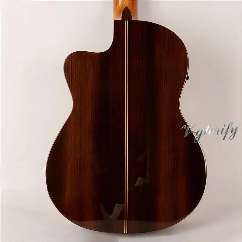Твердая древесина Красный Кедр Топ для классической электрогитары 39 дюймов 19 ладов 6 струн высокого класса тюнинг головки Классическая гитара