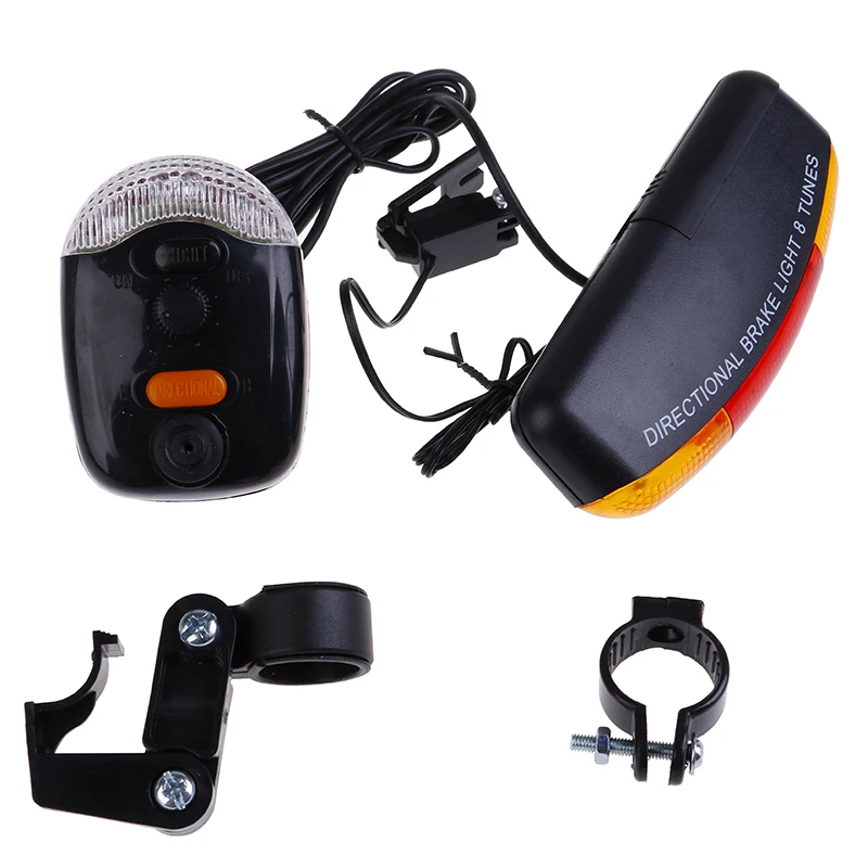 

Bicycle Light Safety In Darkness Bicycle Bike Turn Signal Directional Brake Light Lamp Sound Horn Fixed Mount Set