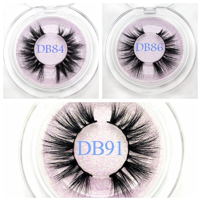 DB84 DB86 DB91 Горячая 30 пар ресниц 3D норковые ресницы ручной драматические ресницы грубость Бесплатный Пользовательский логотип ресницы - Цвет: DB84 DB86 DB91