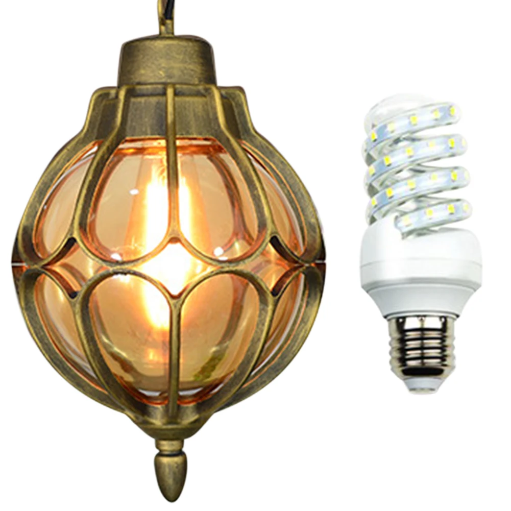 

Home Pendant Light Ball Shape Vintage Anti Rust Courtyard Easy Install Outdoor Hanging Waterproof Ceiling Decoration Garden