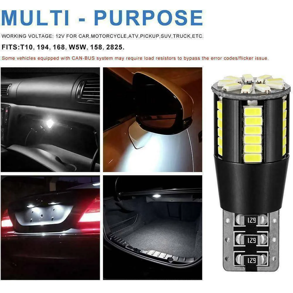 1 Pair T10 501 194 W5W SMD 24 LED Car CANBUS Error Free Wedge Light Bulbs White 6000K.auto Accessories | Автомобили и мотоциклы