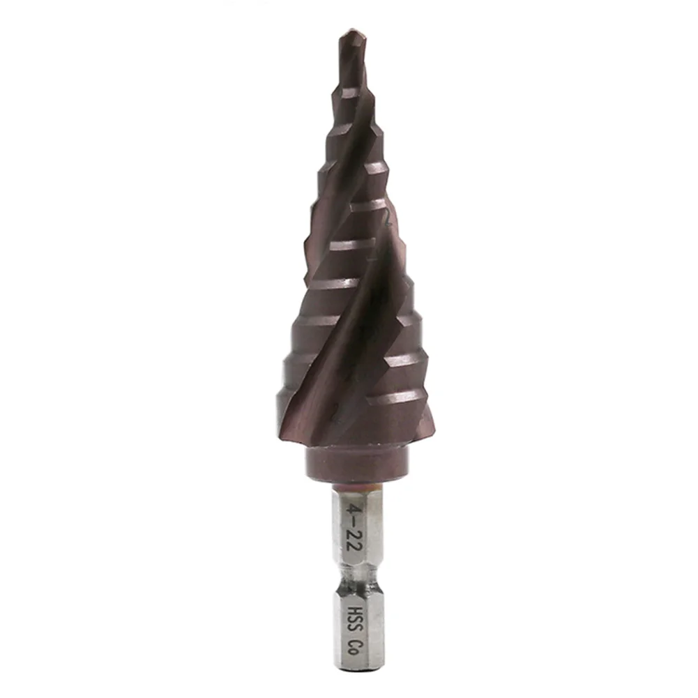 

Spiral Flute Cone Step Sharpening 4-22mm Hole Cutter 4-32mm Mini Universal Metric 4-12mm Enlarge Tools Drill Bit HSS Steel