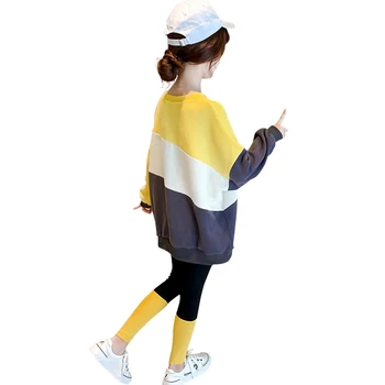 

Girls Clothes Patchwork Girls Outfits Letter Sweatshirt + Legging Girls Clothes Set Spring Autumn Costumes For Children