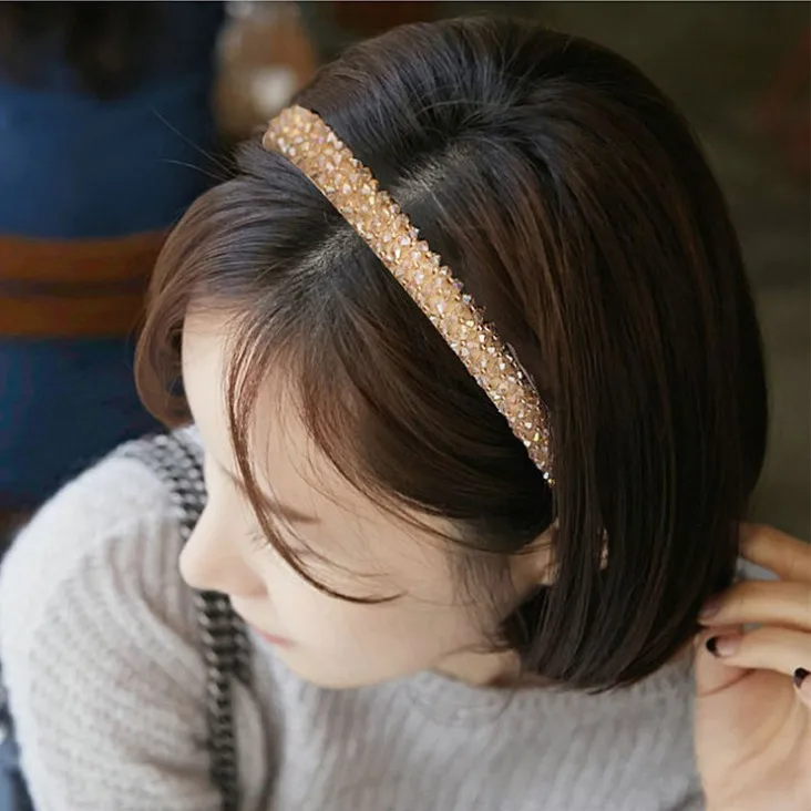 Winter New Za Headband Handmade Crystal Beads Women Head Hoops Women Headwear Accessories Free Dropshipping