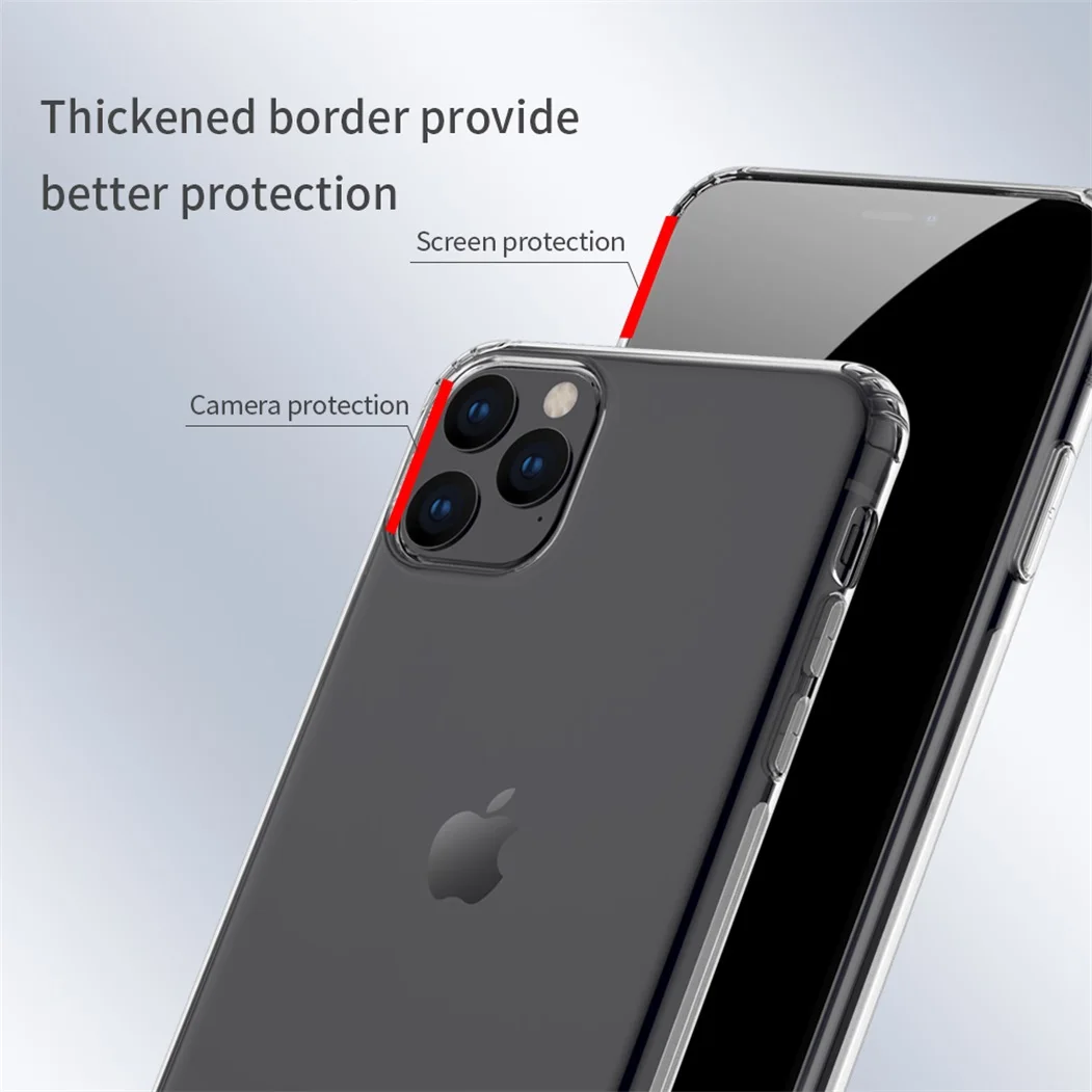 Чехол Nillkin для iPhone 11 Pro Max(5,8/6,1/6,5), Натуральный прозрачный мягкий кремний, TPU задняя крышка для iPhone11 Pro