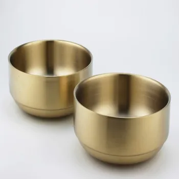 

1 Piece Double thick stainless steel bowl Korean 304 stainless steel polished noodles soup bowl of rice with high quality