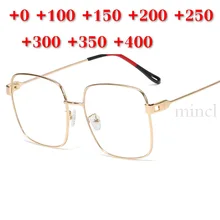 Негабаритные металлические мужские очки для чтения женские мужские прозрачные очки Бренд Оптический Рецепт 0,5 до 4,0 очки для чтения для дальнозоркости NX