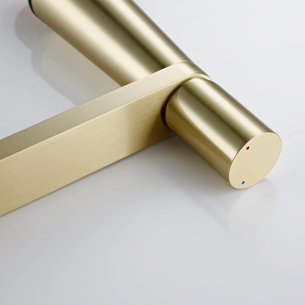 Brass Basin Bathroom Sink Faucet Single Hole Single Handle Hot And Cold Water Deck Mounted Mixer Tap Smesiteli