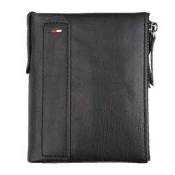 New Style Men's Wallet Genuine Leather Large Capacity Card Holder Cowhide Male Wallet Small Bifold Coin Purse Short Money Pouch