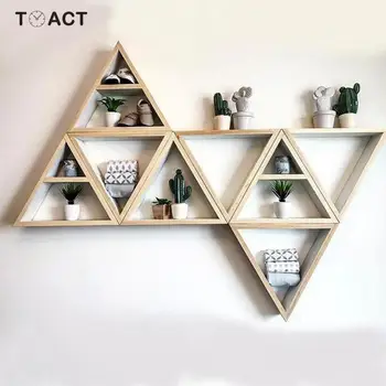 

Ins Style Natural Wooden Storage Rack Without Knot Pine Handmade DIY Storage Commodity Shelf Storage Rack Decoration