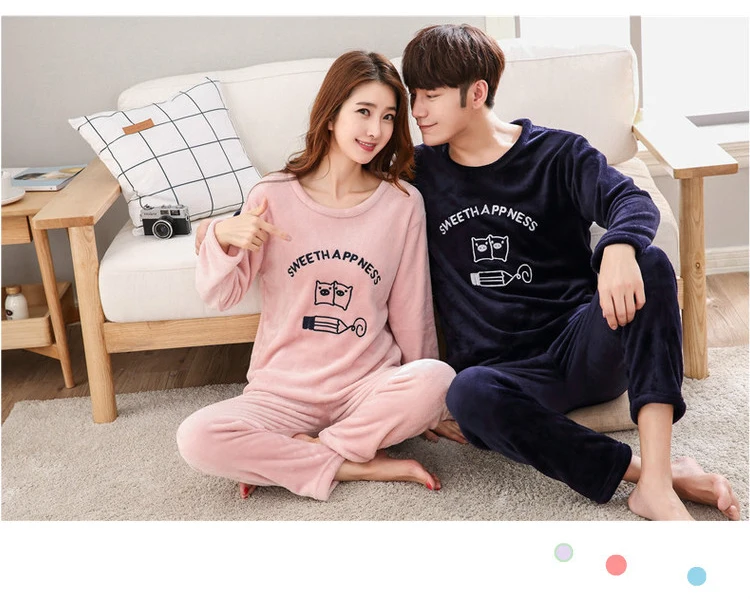 法兰绒家居服套装_09
