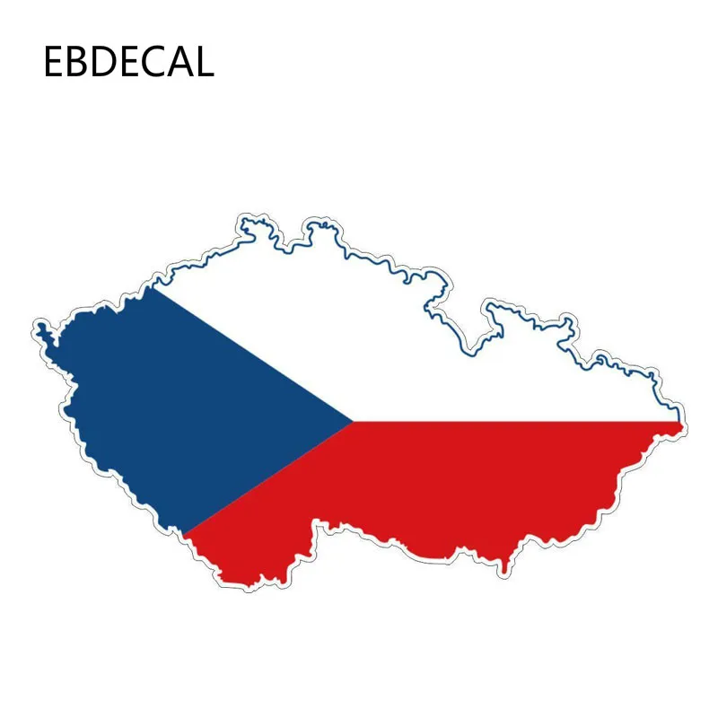 Ebdeckle персональный Чешский флаг карты для Авто/бампер/окно/наклейка на стену