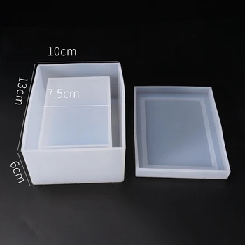 

Dried Flower Resin Decorative Craft Diy Crystal Decor Supplies Making Silicone Mold 3D Square Tissue Box 13*10*6cm