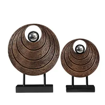 

[MGT] Creative resin Annual ring Design statue Wine cabinet home decor crafts room decoration objects parlor vintage figurines