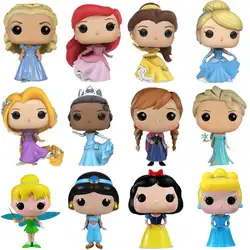 FUNKO POP Princess Белоснежка Эльза Анна Белль Золушка Тиана фигурка винила куклы аниме, модели игрушки подарки для детей