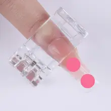 Transparente polygel rápido construção unhas extensão dicas clipe manicure arte ferramenta(China)