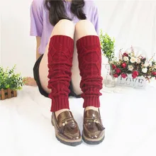 Зимние теплые гетры* однотонные гетры* Женские гетры* ромба* Вязаные Гетры