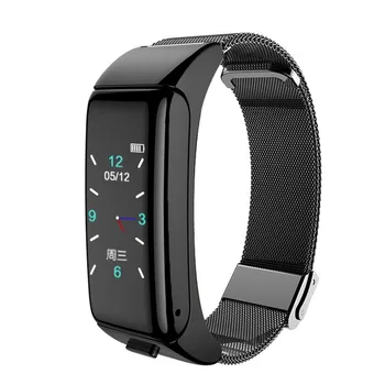 

Headphone Watch 2-in-1 Function Smart Watch Metal Strap Touch Button Control Bluetooth Android IOS Smart Earphone Watch