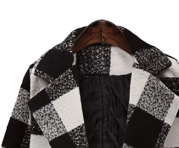 Осенне-зимний костюм Блейзер Женский официальный шерстяной пиджак офисный Женский блейзер с длинными рукавами плюс размер 4XL