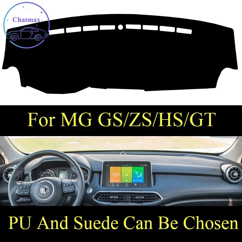 

Customize For MG GS 15-19/ZS/HS/GT Dashboard Console Cover PU Leather Suede Protector Sunshield Pad