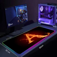 

Alphabet mark Cool Mouse Pad Large Anime Mousepad 90x40 RGB Computer Mouse Pad Gamer Mause Pad LED Backlit Mat Keyboard Desk Mat