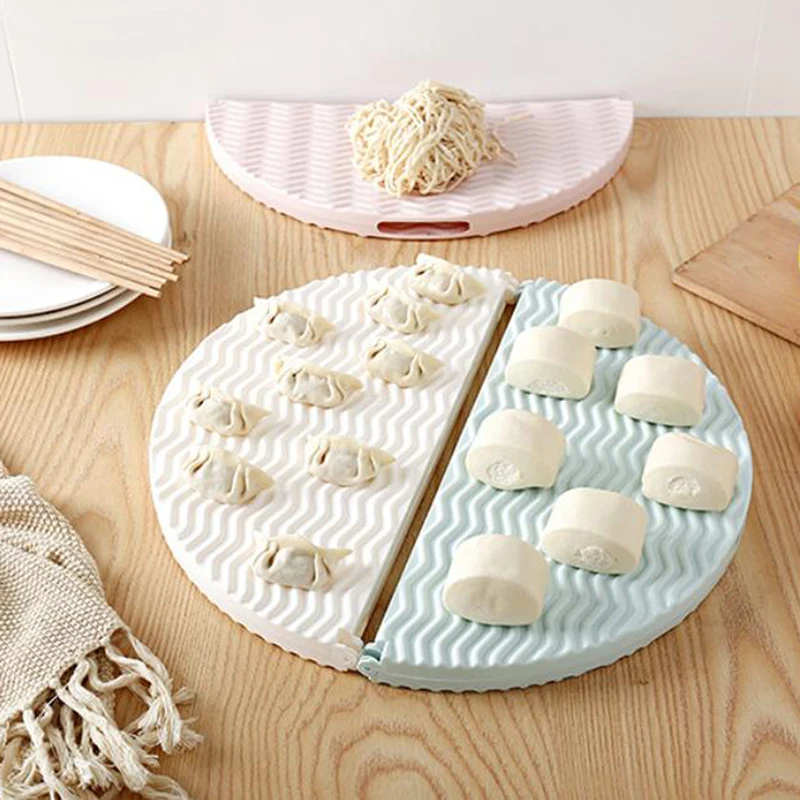 Plain Color Foldable Dumpling Dish Pasta Single Layer Cover Pad Household Dumpling Placemat Cover Dumpling Tray