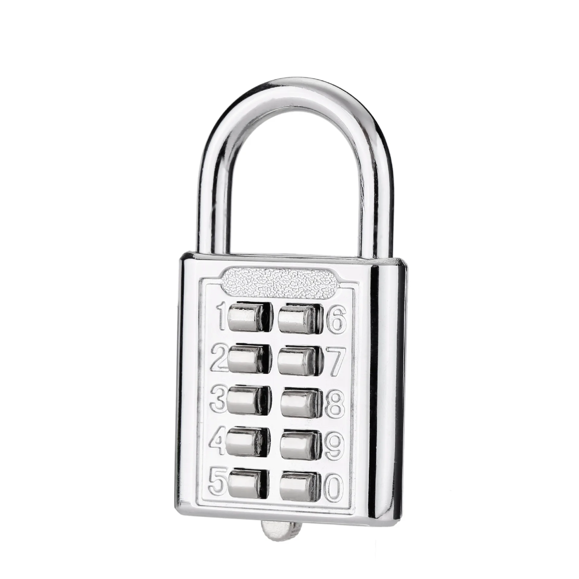 

10-Button Lock Zinc Alloy Padlock with Password Required Blind Lock Coded Lock of Bags And Suitcases