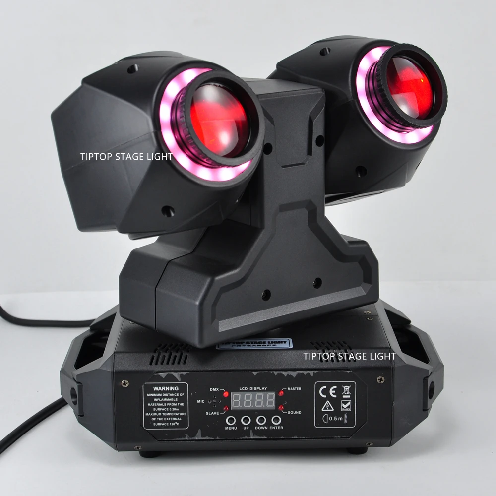Gigertop 2x30 Вт Светодиодный светильник с движущейся головкой с Halo 5050 SMD RGB цветной Эффект Кольцо диско шар цветной яркий KTV светильник TP-L230