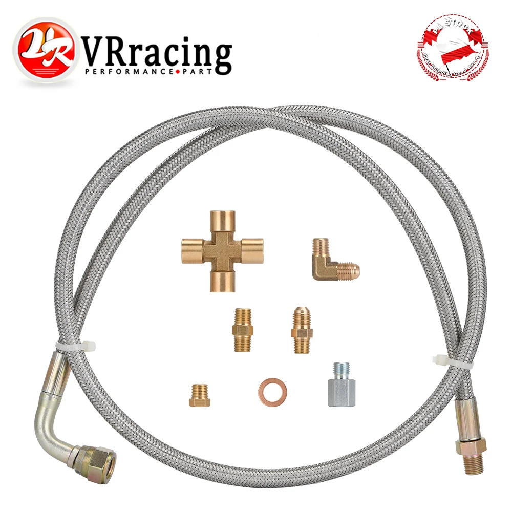 VR 1/8 NPT 4AN T3 T4 T3/T4 T04E T70 T66 T67 Gt35 Gt45 турбо линия подачи масла возврата сливная Линия
