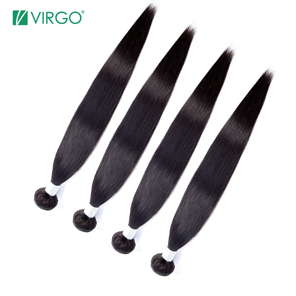 Малазийские прямые волосы пучок s Virgo 3 пучка предложения 10-28 дюймов remy