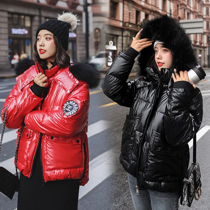 

Women's Jackets Winter 2020 Black Puffer Jacket Female Down Cotton Jacket Ladies Coats and Jackets Korean Fashion Bubble Coat