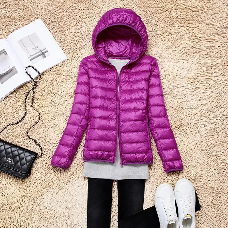 Женское теплое пальто с капюшоном для улицы, портативная куртка-пуховик на белом утином пуху, зимняя верхняя одежда, облегающая плотная парка, большой размер 3XL, зимняя верхняя одежда - Цвет: StyleB 4
