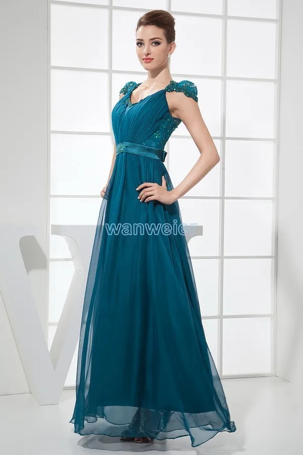 free shipping hot seller new design cap sleeve custom color/size plus size beading Mother of the Bride Dresses