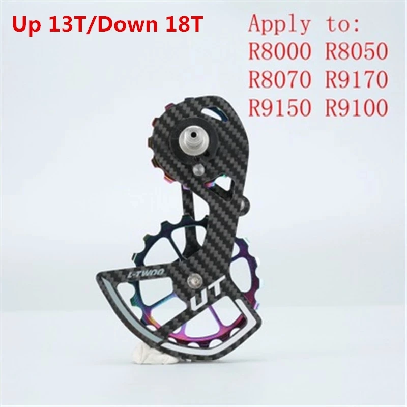 

18T Pulley Guide Wheel Carbon Fiber Bicycle Ceramic Rear Derailleur for 6800 R7000 R8000 R9100 R9000 Bicycle Accessories