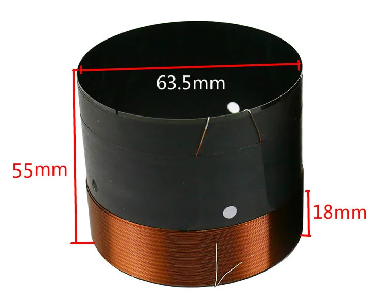 Bobina Subwoofer GS Audio 77.4 - 80.6 Mm Altezza 45 Mm Rame Bifilare - Foto 3