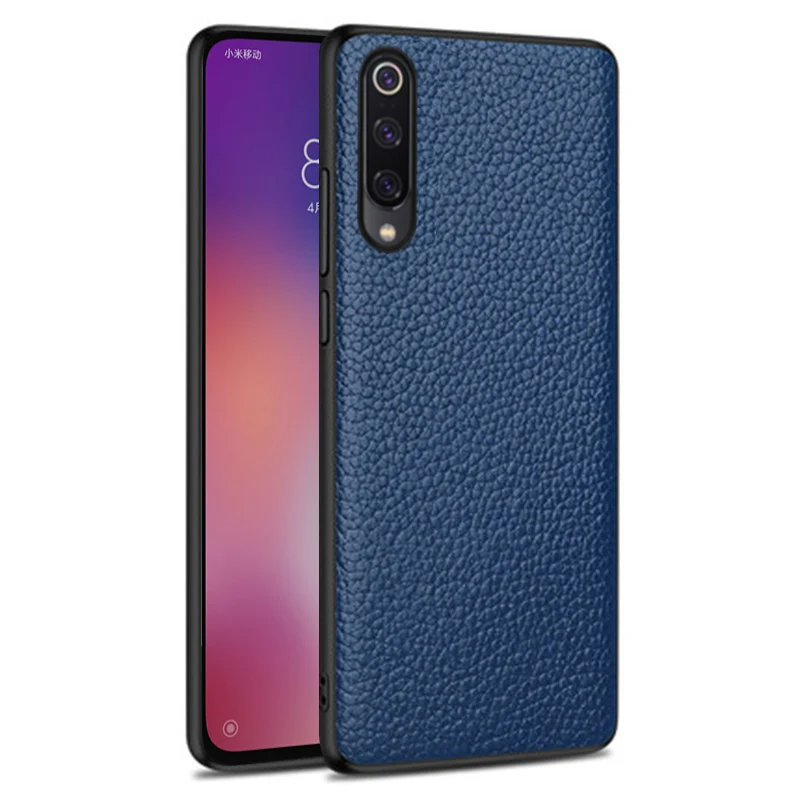 Чехол для телефона для Xiao mi Red mi Примечание 7 5 6 8 Pro 6A 7A mi 9T 8 se A1 A2 A3 Lite чехол mi x 2S 3 S Max 3 Y3 Poco F1 Litchi текстурный чехол - Цвет: Blue