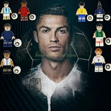 Jogador de futebol cristiano ronaldo neymar beckham kobe bryant messi pogba modric labron james brinquedos para crianças blocos de construção(China)