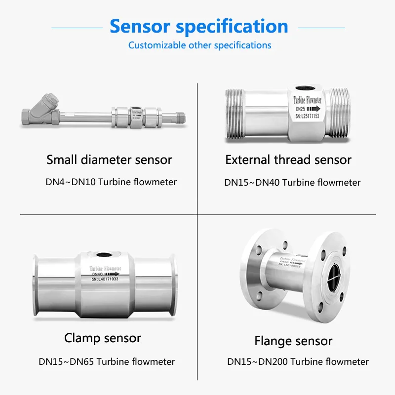

LWGY Liquid Turbine flow meter turbine flow sensor Pulse signal flowmeter threaded connections Turbine flow transmitter