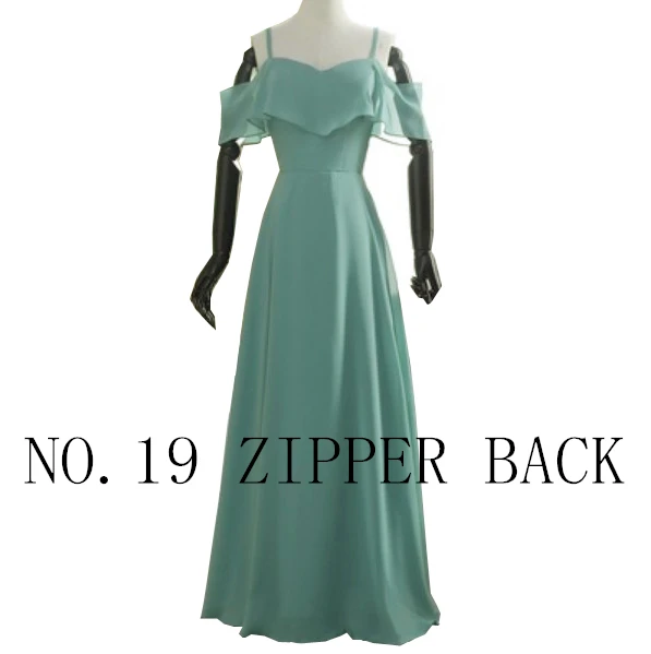 Скромное зеленое корейское уникальное платье для подружек невесты больших размеров, платья подружки невесты длинное для девушек W4303 - Цвет: green 19 zipper