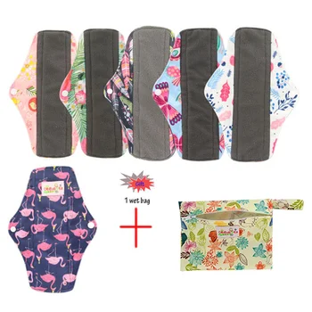 

6pcs Reusable Menstrual Pads with 1 Wet Bag Wholesale Dropshipping