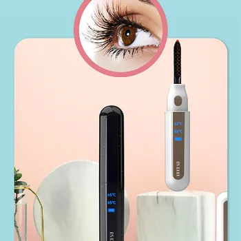 

Lipstick Size Digital Display Battery Heat Eyelash Curler Rechargeable Heated Eyelash Long-Lasting Electric Ironing