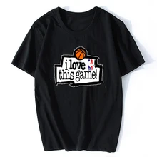 Camiseta para hombre I Love This Game Vintage 90S, Camiseta clásica de baloncesto, camiseta de letra, camiseta estética de algodón para hombre Harajuku